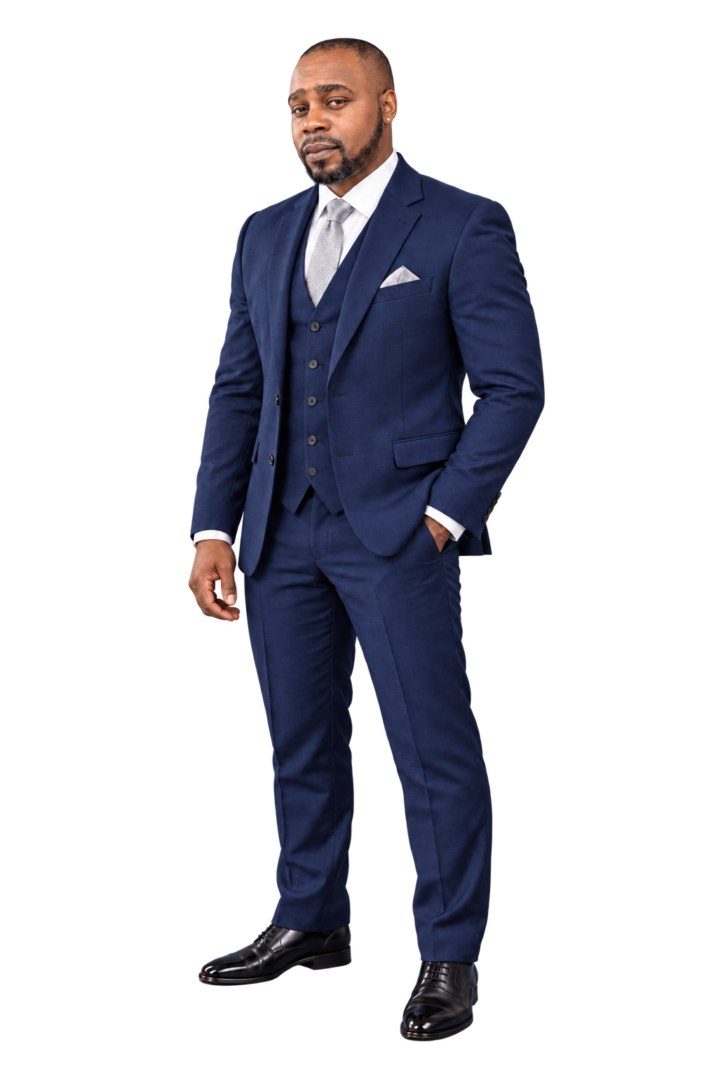 Quentin Parks in a navy business suit.